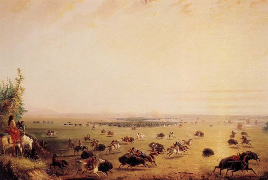 Surround of Buffalo by Indians